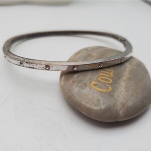 Silver Tone High fashion hinged vintage‎ bracelet estate